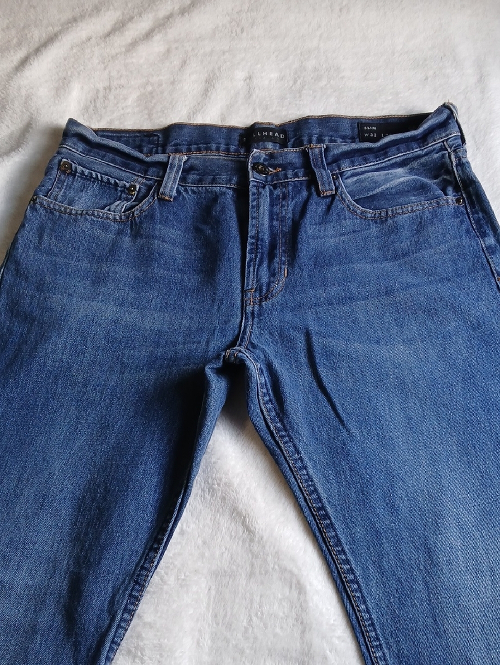 Bullhead Slim Straight Men's Jeans in Denim Blue